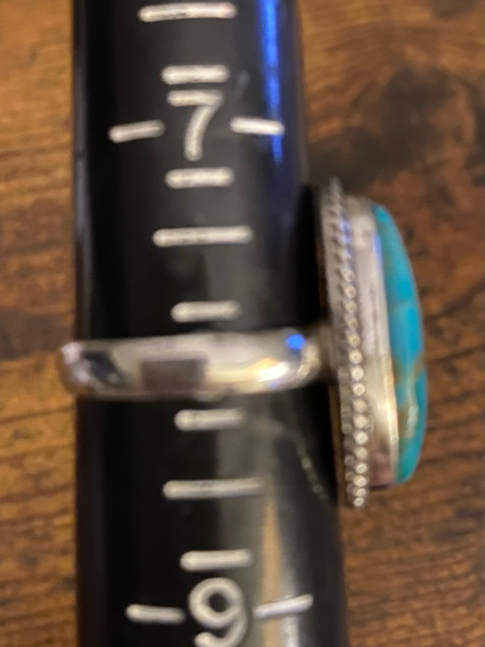 Kingman Turquoise Ring Set In 925 Sterling Silver Size 8 R13 - Picture 6 of 7